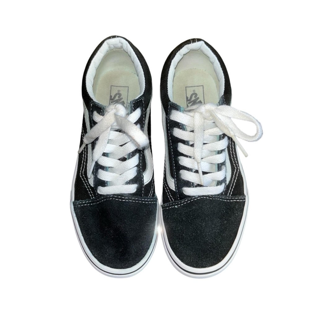 Kids Black Old Skool Vans, size 2.5 - Picture 2 of 4